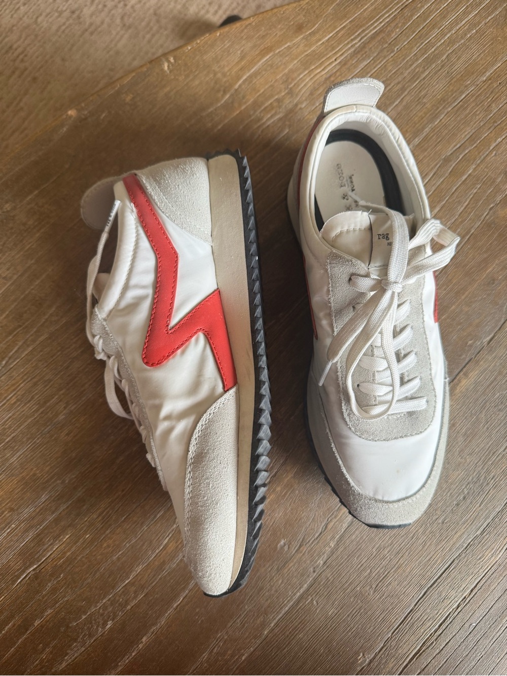 Rag & Bone Off White Retro Runner Sneakers Size 38